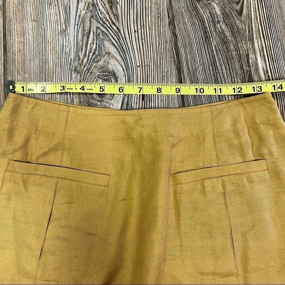 VINTAGE Telluride Clothing Co Silk Skirt Camel 6 - Picture 4 of 10